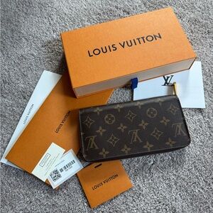 LV zippy monogram wallet rose ballerine pink logo Louis Vuitton canvas long